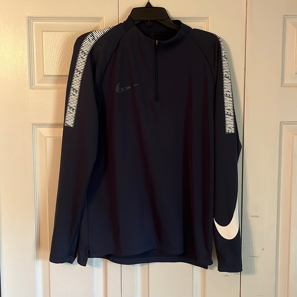 Mens Nike quarter zip navy/teal blue. Size medium